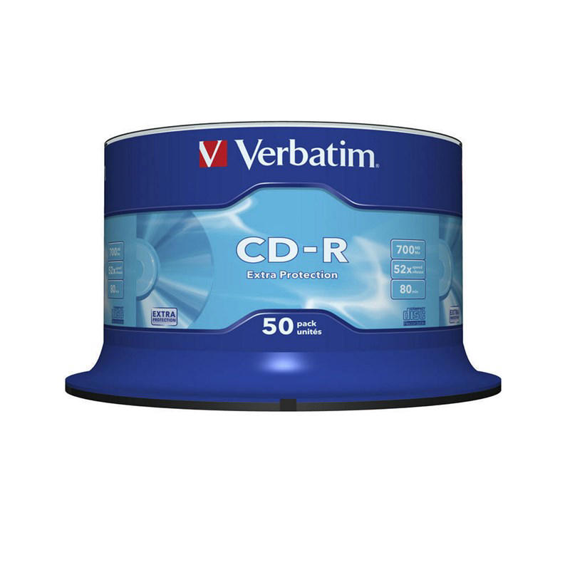 CD-R Verbatim 80min 700MB 52X 50stk/pk