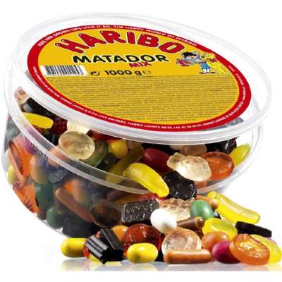 Haribo Matador Mix 1 kg. dåse