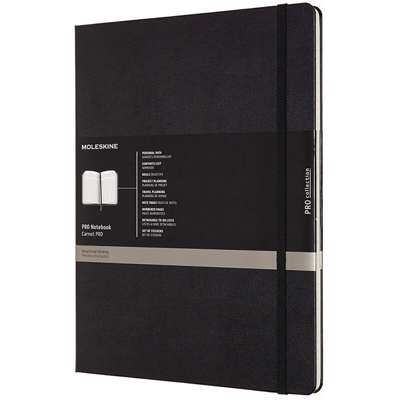 Notesbog Moleskine Pro hard linieret XXL 21,6x27,9cm sort