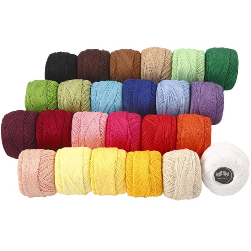 Bomuldsgarn Creas merceriseret ass 24x20g