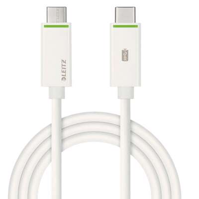 Oplader/datakabel UPSTRÖM USB-C til USB-C 1,2m hvid