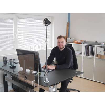 Smitteafskærmning Stay Safe klar 1500x660 mm m. beslag