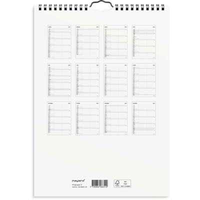 Familiekalender Black and white 2 kol. 2026