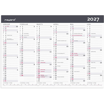 Kontorkalender A3 2027 Mayland Moderne