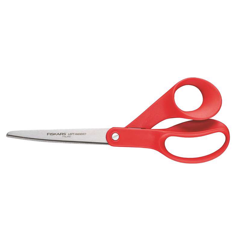 Saks Fiskars universal venstre rød 21cm 9850