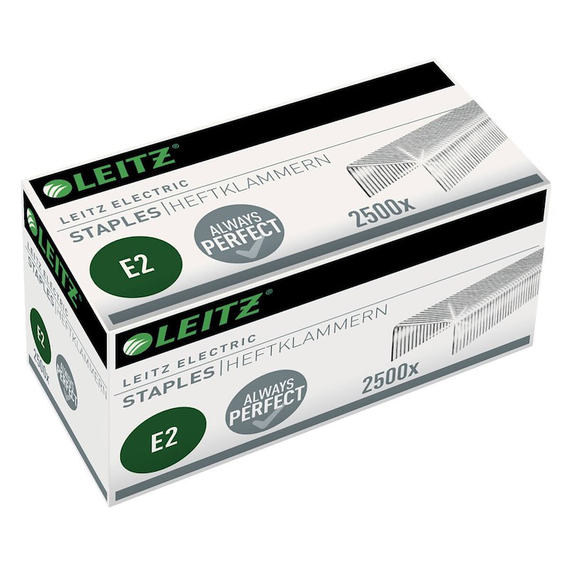 Hæfteklamme Leitz stål e2 Electric 2500stk/pak