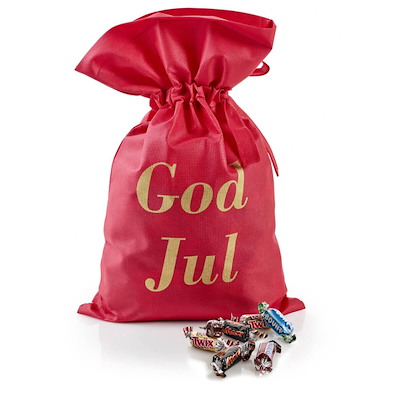 Julegave 2025 Rød Stofpose Miniaturemix