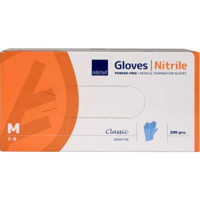 Nitrilhandsker medium lyseblå pudderfri 200 stk/pak