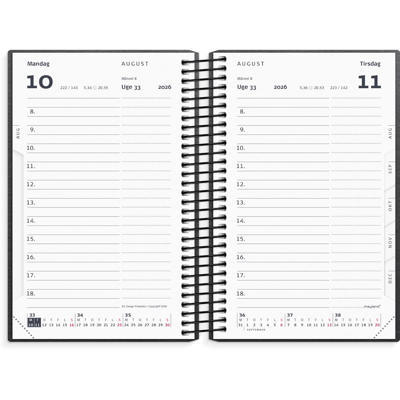 Mini dagkalender matsort genbrugskarton 2026