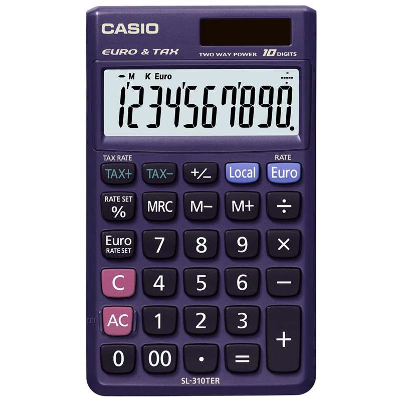 Lommeregner Casio SL-310ter foldeetui euro/10 cifre