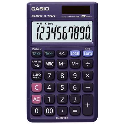Lommeregner Casio SL-310ter foldeetui euro/10 cifre