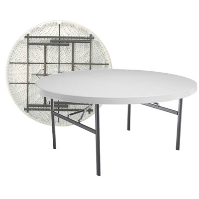 Klapbord LifeTime rund stabelspor Ø183 hvid