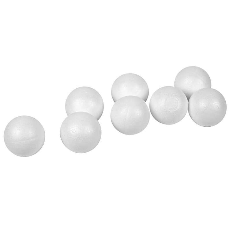 Flamingokugler Creas styropor diam. 4 cm hvid, 100 stk.