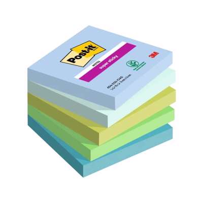 Post-it notes Super Sticky Notes Oasis 76x76mm 5blk/pk