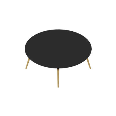 Konferencebord Dencon XL 1901 Ø200 HPL sort/eg