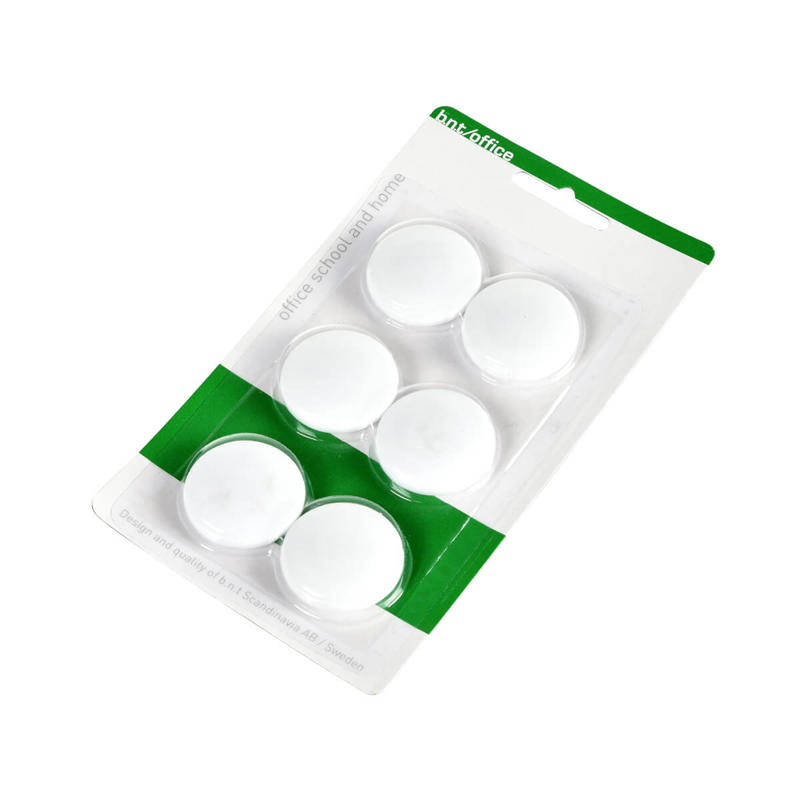 Magneter BNT hvid Ø30mm blister 6stk/pk