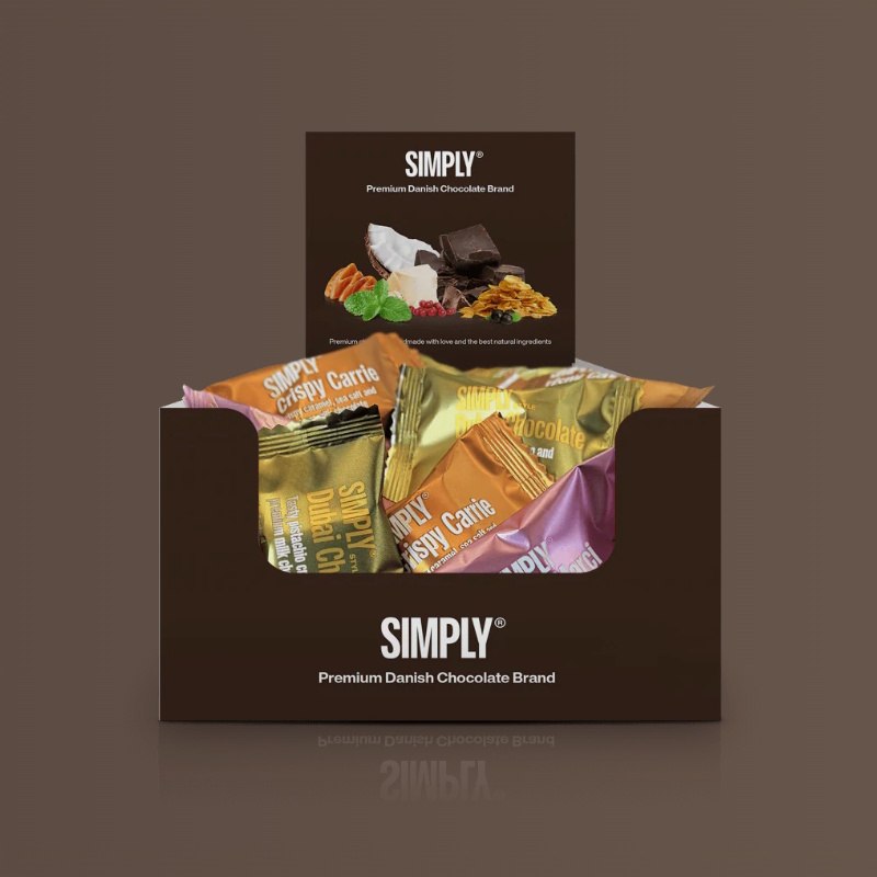 Chokolade Bites Simply Chocolate mix kasse 75 stk