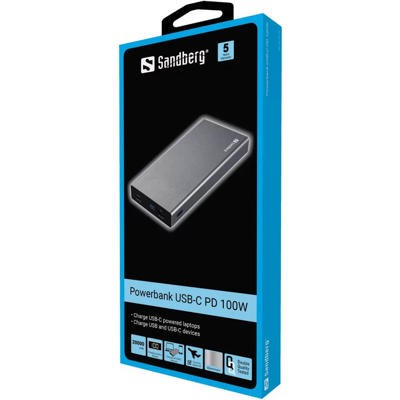 Powerbank Sandberg 100W USB-A - USB-C PD 20.000mAh