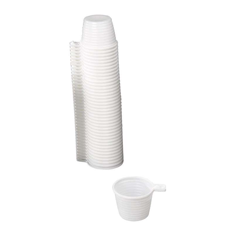 Plastikkop m/hank hvid 21cl termoformet 50stk/ps