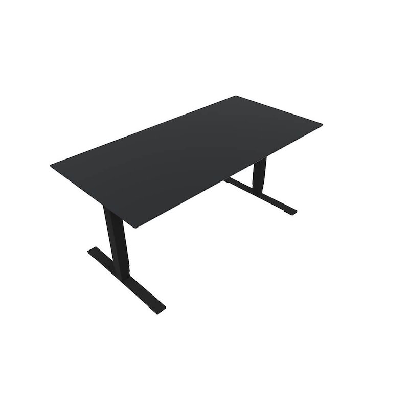 Hæve/sænke bord Dencon V3504 1600x800 sort stel antr. lam pl