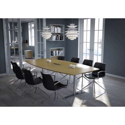 Konferencebord Dencon 0155-11762 240x120, sort nano lam.