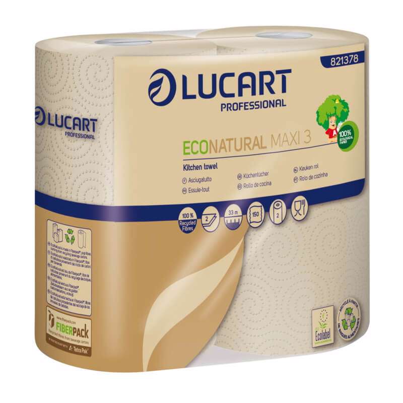 Køkkenrulle Lucart T3 2-lags 33m x 22cm Ø13,2cm /24 rl