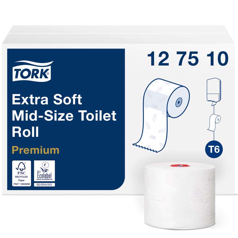 Toiletpapir Tork MidSize T6 3-lags 70m ekstra soft 127510