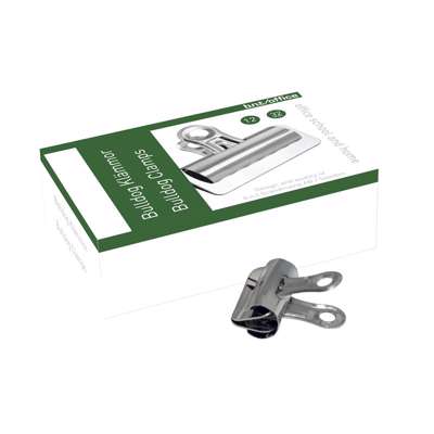 Papirklemme BNT Bulldog 32mm stål 12stk/pk