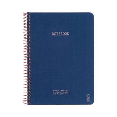 Notesbog KOZO Premium A5 lin 100g 80ark navy