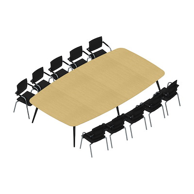 Konferencebord Dencon XL 1903 360x200 HPL eg/sort