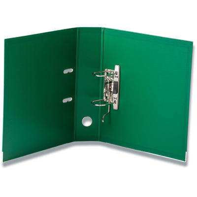 Brevordner Q-Line grøn A4 metalskinne 75mm ryg