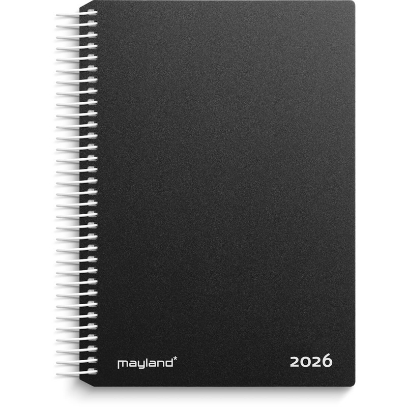 Dagkalender sort PP-plast 2026