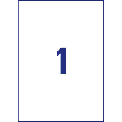 Etiketter Avery label outdoor 210x297mm 20ark/pk L4775-20