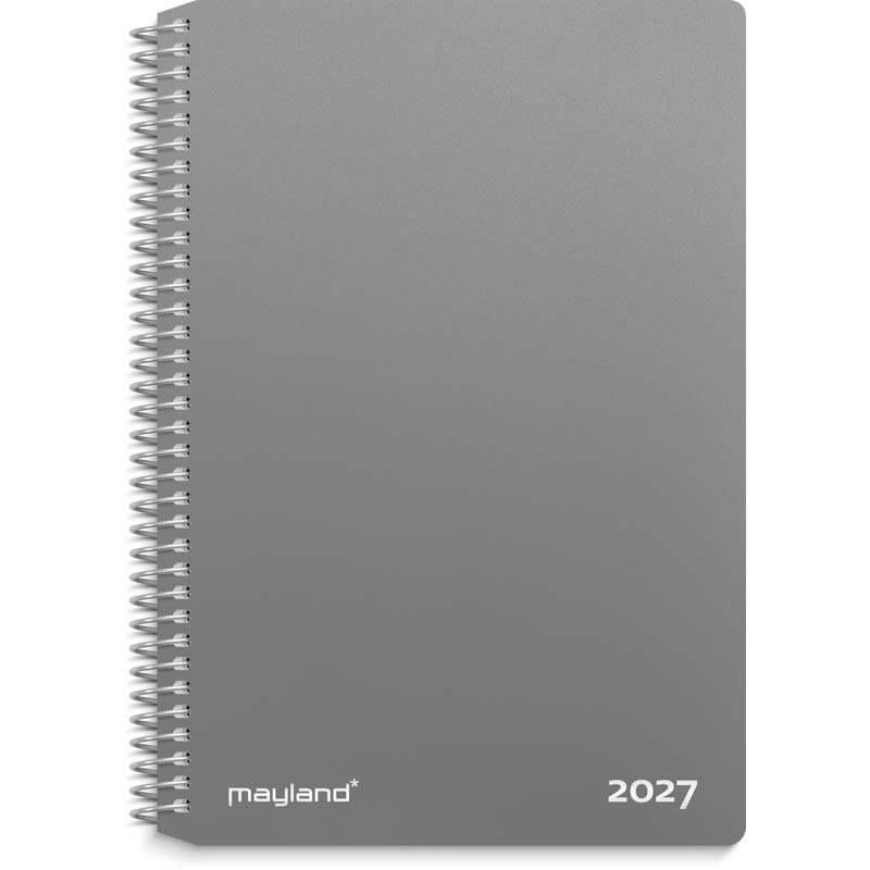 Ugekalender 2027 Mayland tværformat grå PP-plast
