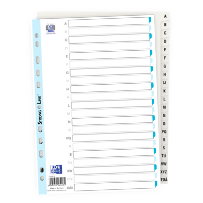 Register A4 Elba A-Å i plast - m/forblad hvid