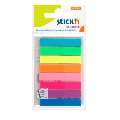 Indexfaner Stick'N PP 8 ass. neon farver 45x8mm 8x20stk/pk