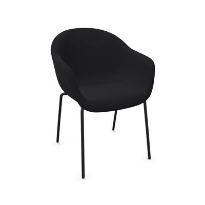 Stol Dauphin Fiore Club FI-7410 gæstestol sort/sort stel