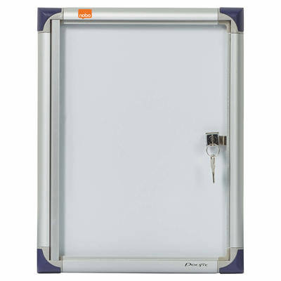 Opslagsskab Nobo slim 1xA4 magnetisk m/lås indendørs