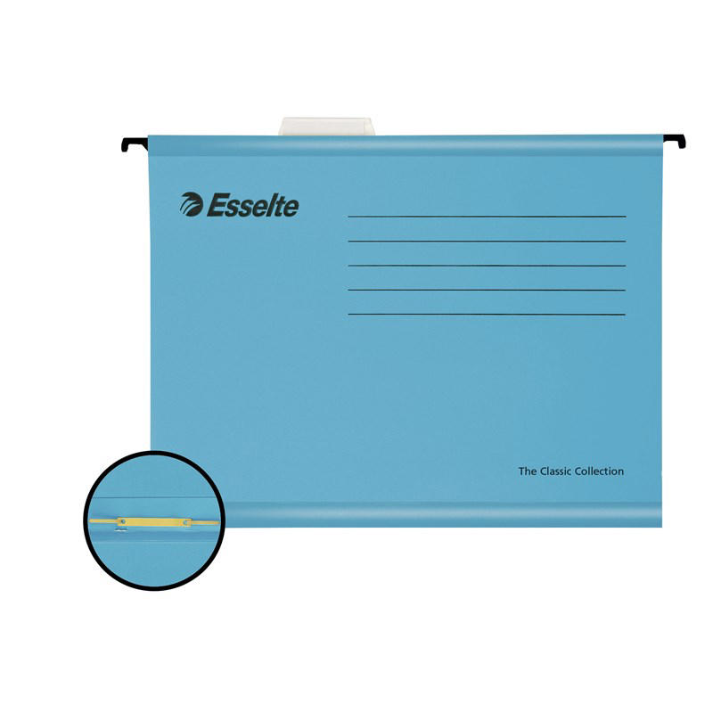 Hængemappe A4 Esselte m/split blå 10stk/pak