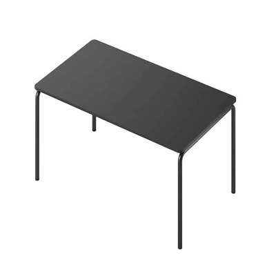 Kantinebord FourReal 74S 140x80cm afru. hj. sort nano/sort