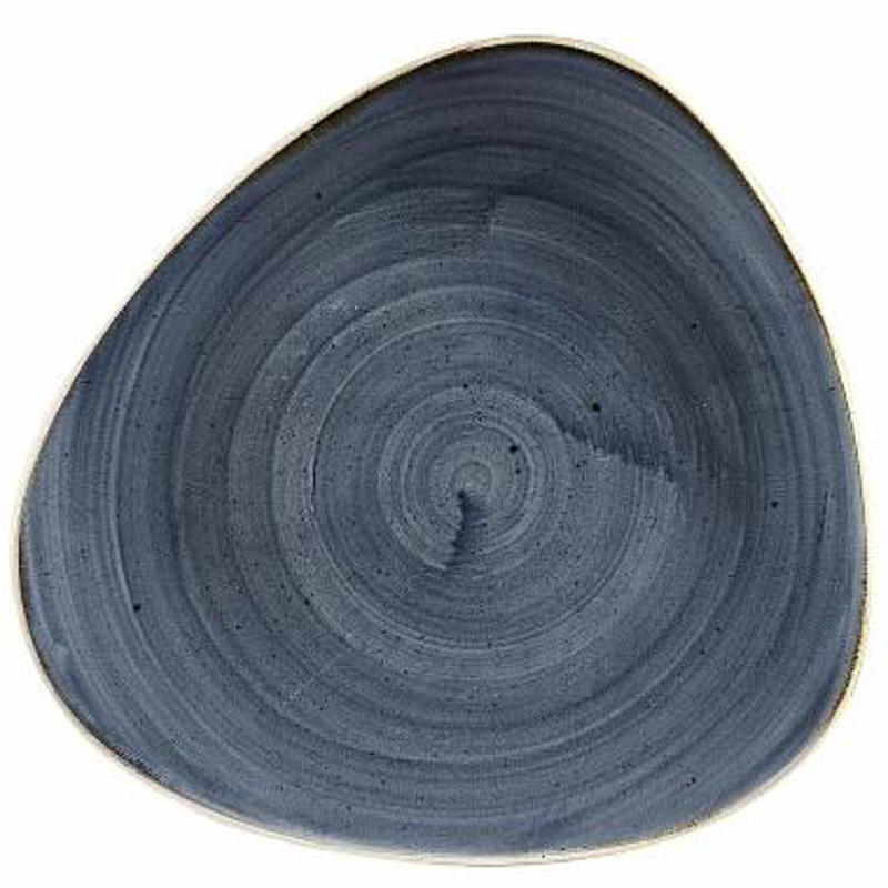 Tallerken 26.5cm porcelæn trekant. Stonecast Blåbær 12stk/ks