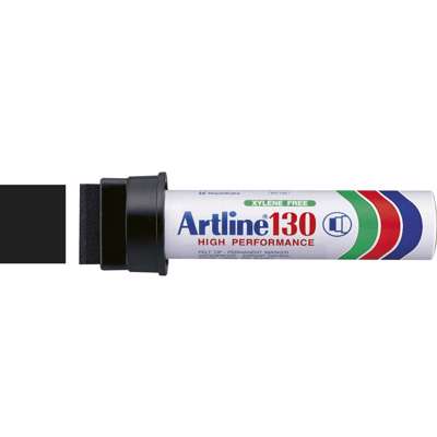Marker Artline EK130 sort permanent 5-30mm firkantet spids