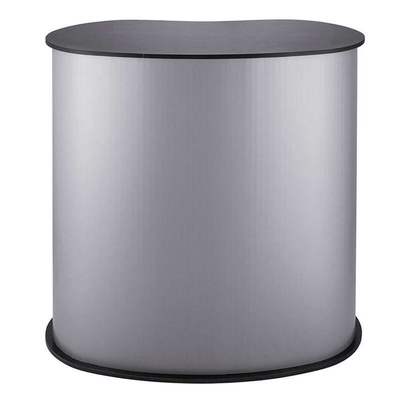 Messedisk TWIN incl. hylde grå/sort