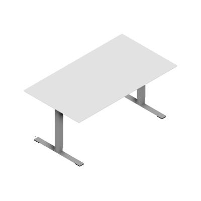 Hæve-sænke bord Dencon 12874 1600x900 alu stel hvid lam. pl