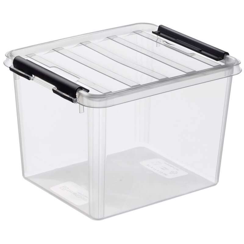 Plastkasse SmartStore Classic 3 klar 3l m/låg 21x17x15cm