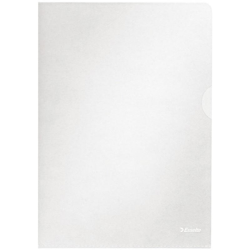 Plastomslag A4 Esselte 0,115mm klar præg 100stk/pak