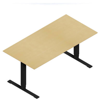 Hæve-sænke bord Dencon V3504 1600x800 sort stel bøg pl