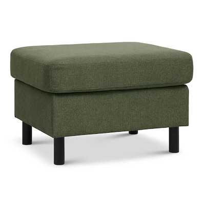 Puf Pan Xpo mosgrøn 85x52cm ben sort træ