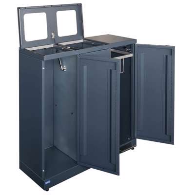 Affaldssystem affaldssortering Bica 973 3x65L m/pedal, sort