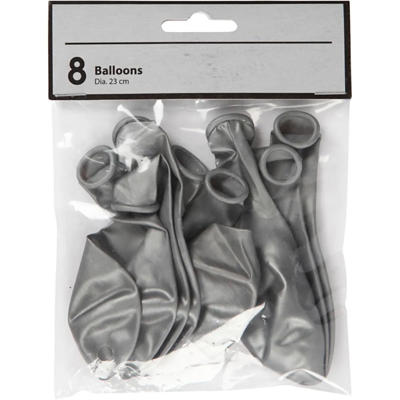 Ballon Creas Ø23 sølv /8 stk.